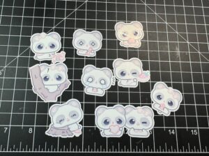 Panda Stickers 9 Pieces | Chinese Style Kawaii Stickers |  Enchanting Cute Panda Sticker Set | Whimsical Journey | Chinese Panda Adventures