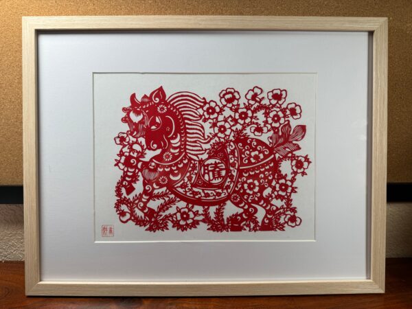 red paper cut art